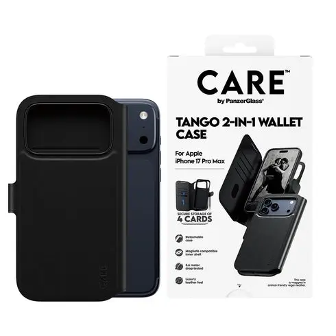 PanzerGlass - CARE Feature Case Tango to-i-ett-lommeboketui med MagSafe - iPhone 17 Pro Max