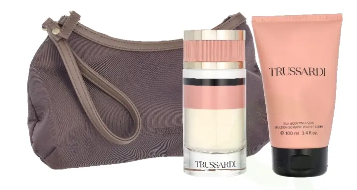 Trussardi By Trussardi Giftset 190 ml Edp Spray 90ml/Body Emulsion 100ml/Beauty Bag