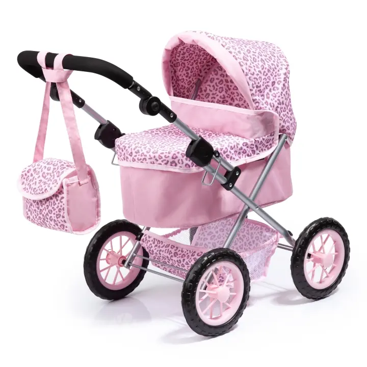 Bayer Dukkevogn Trendy – Rosa leopardmønster (13002AA)