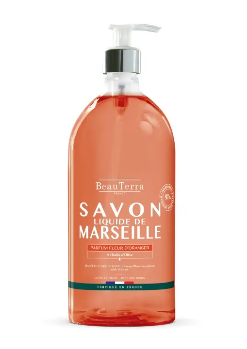BeauTerra Marseille flytende såpe - appelsinblomst - 1 l