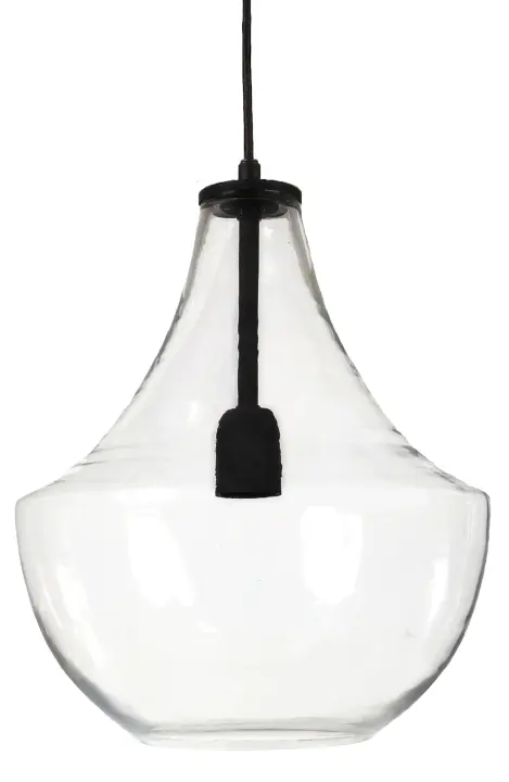 PR Home Taklampa Hamilton Clear/black 30cm PR Home