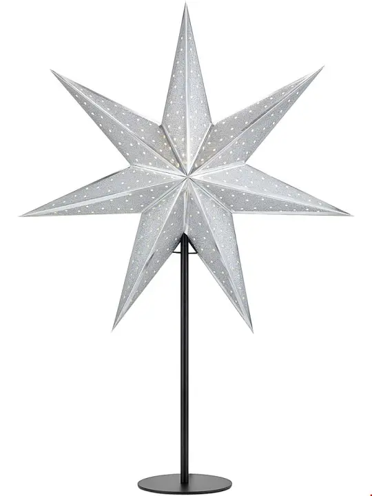 Markslöjd Bordsstjärna GLITTER 45 cm svart/silver Markslöjd