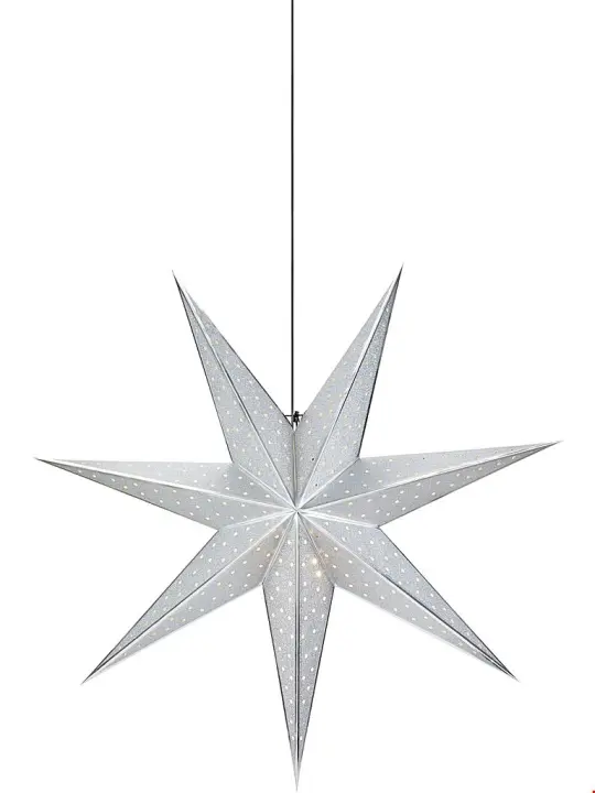 Markslöjd Julstjärna GLITTER 75 cm silver Markslöjd