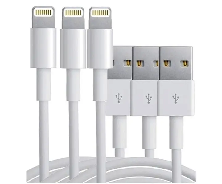 USB-kabler av ekstra høy kvalitet for iPhone og iPad, 1 meter (3-pk)