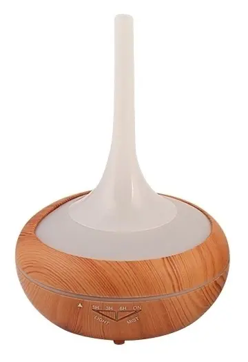 Luftfukter i tre med LED-lys, lyst tre 240 ml
