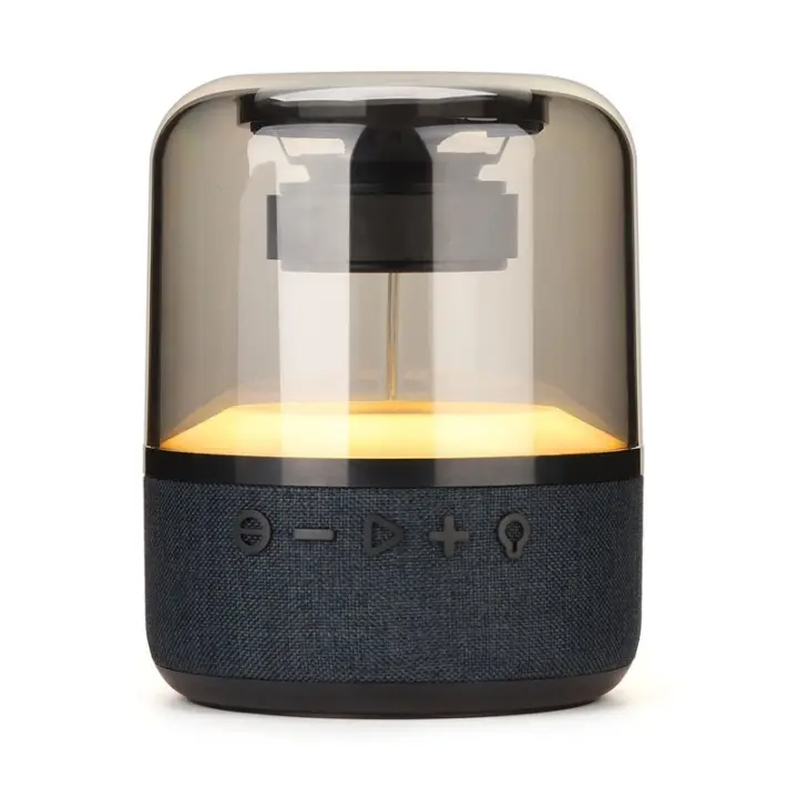 Høyttaler TRANSPARENT SMOKE med stoffpanel og flerfarget LED