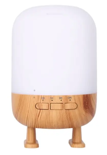Luftfukter med høyttaler og lampe, lys tredesign