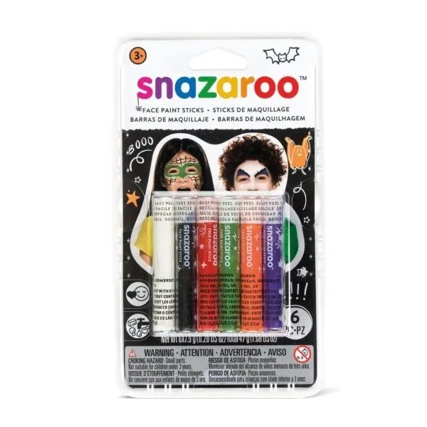Snazaroo Ansiktsmaling 6 stk Halloween-farger