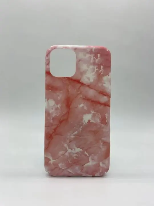 Marmor-etui med rød marmor til iPhone 11 Pro Max