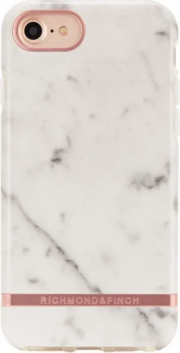 Richmond & Finch iPhone 7/8/SE2-etui, hvit marmor
