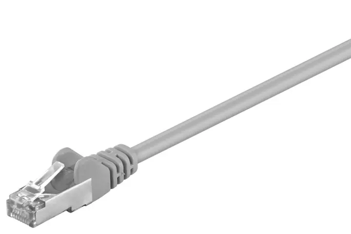 Goobay Kretskabel CAT 5e, SF/UTP, grå, 15 m kobberbelagt aluminiumtråd (CCA)