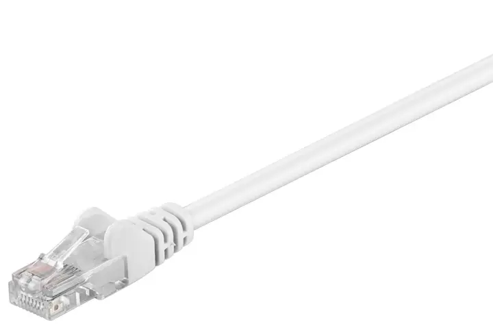 Goobay Kretskabel CAT 5e, U/UTP, hvit, 20 m kobberbelagt aluminiumtråd (CCA)