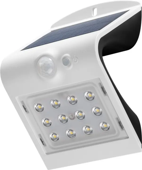 Goobay LED-solcellelampe med bevegelsesdetektor, 1,5 W nøytralt hvitt lys for inngangspartier, garasjeporter og trapper