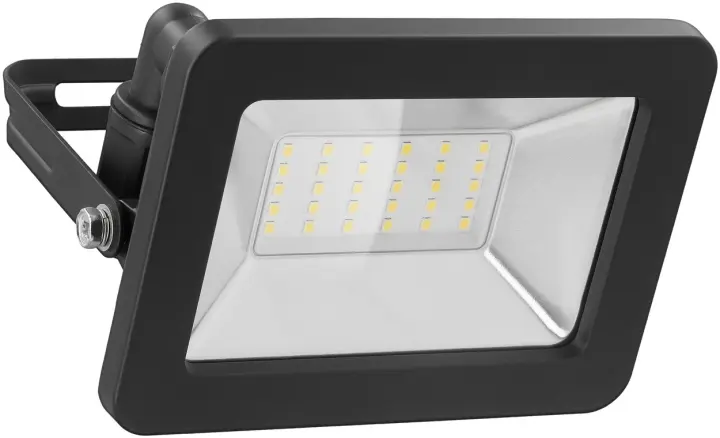 Goobay Utendørs LED-lyskaster, 30 W med 2550 lm, nøytralt hvitt lys (4000 K) og M16-kabelgjennomføring, egnet for utendørs bruk (IP65)