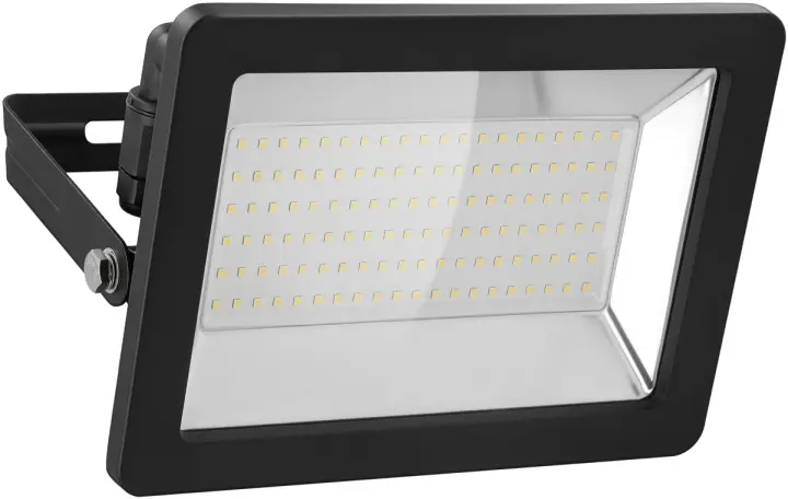 Goobay Utendørs LED-lyskaster, 100 W med 8500 lm, nøytralt hvitt lys (4000 K) og M16-kabelgjennomføring, egnet for utendørs bruk (IP65)