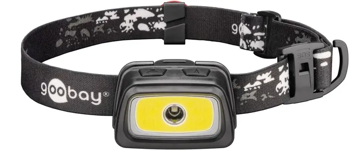 Goobay High Bright 240 LED-hodelykt med 240 lm og kjølig hvitt lys (6500 K), ideell for fritid, sport, camping, fiske, jakt og i bilen