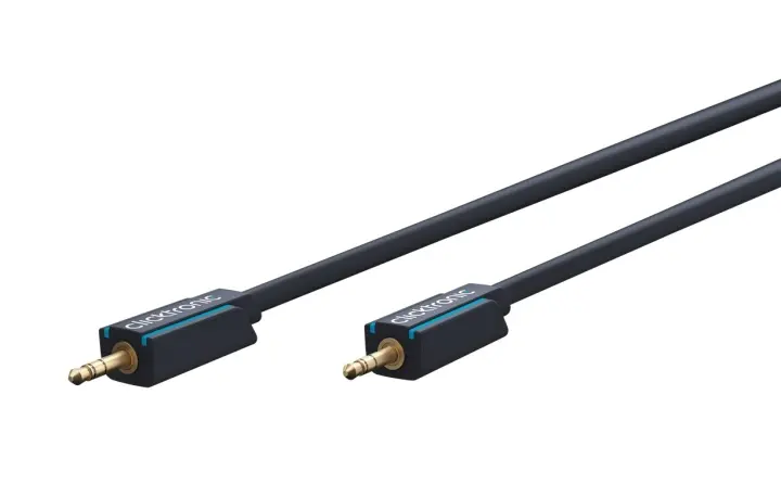 ClickTronic 3,5 mm AUX-kabel, stereo Premium-kabel | 1x 3,5 mm jackplugg 1x 3,5 mm jackplugg | 1,0 m