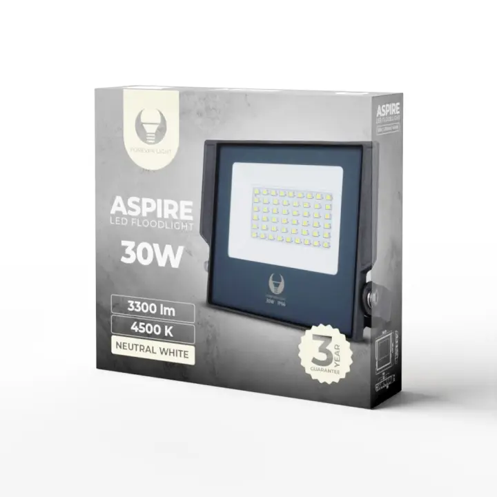 Forever Light ASPIRE - LED-flomlys, 30W, 4500K, 3300lm, 230V