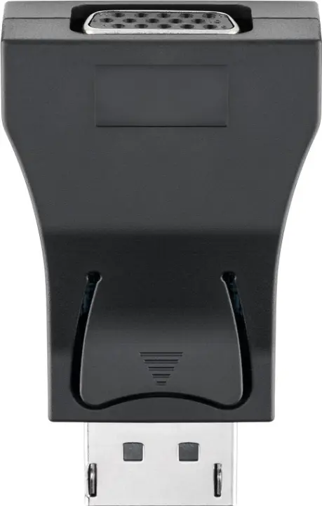 Goobay DisplayPort™/VGA-adapter 1.1, gullbelagt DisplayPort™-plugg > VGA-kontakt (15-pinners)