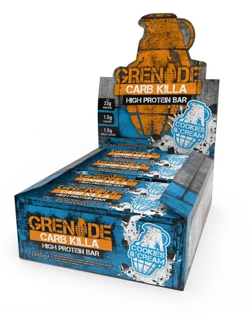 Grenade Carb-Killa Bar Cookies &amp; Cream 12x60g