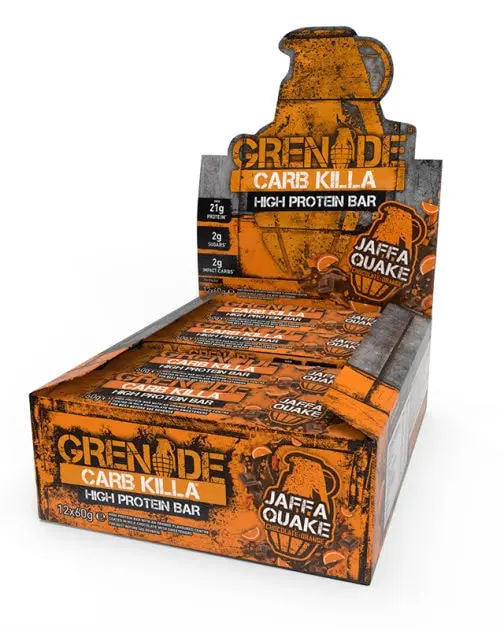 Grenade Carb-Killa Bar Jaffa Quake 12x60g