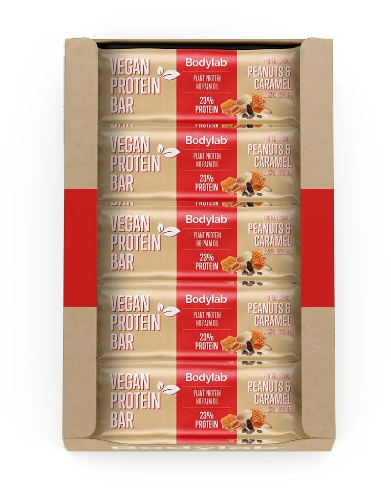 Bodylab Vegan Bar - Peanuts & Caramel 20x40g