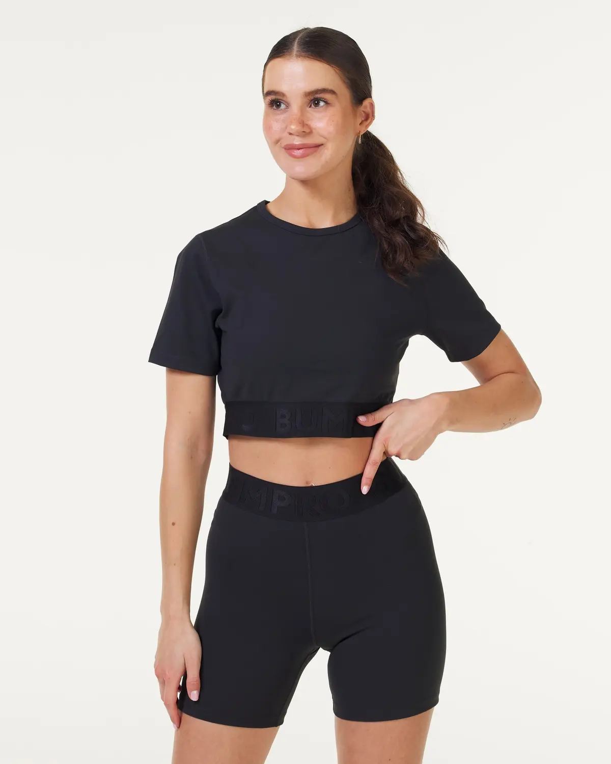 Bumpro Lively Crop Tee Black