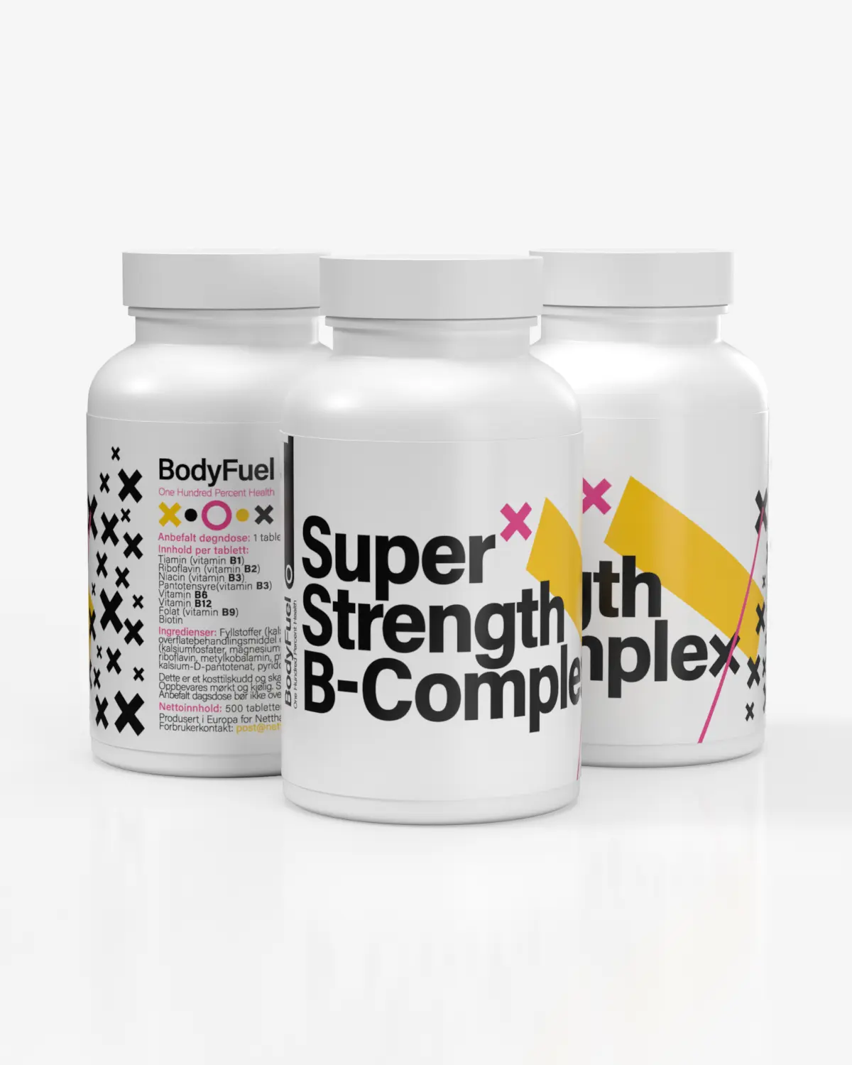 BodyFuel Super Strength B-Compleks - 3x500 tab