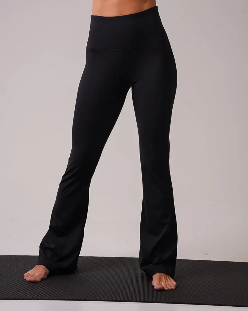 LEVITY Lotus Flare Pants Black
