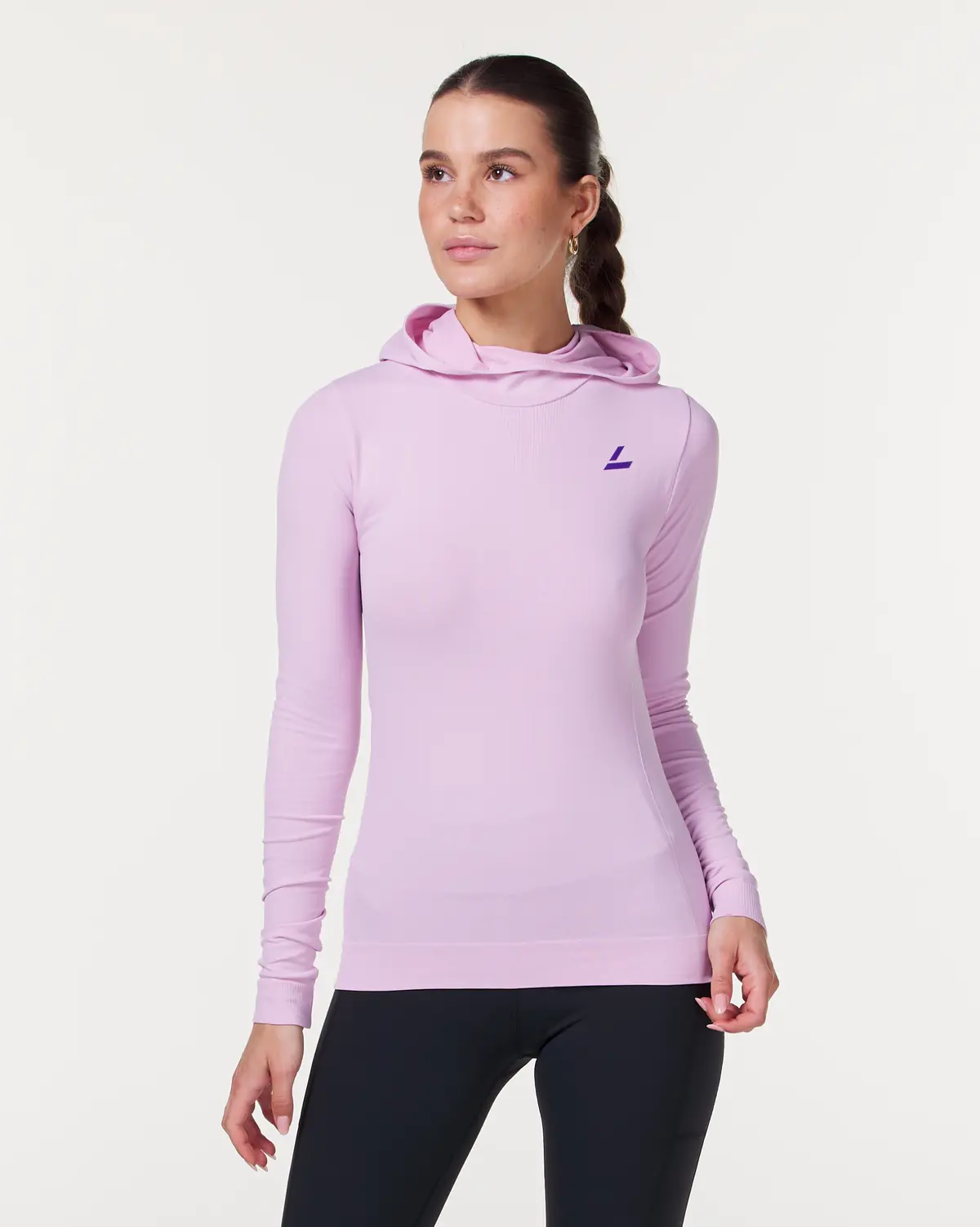 LEVITY Trail Seamless Running Hood Pearl Lilac