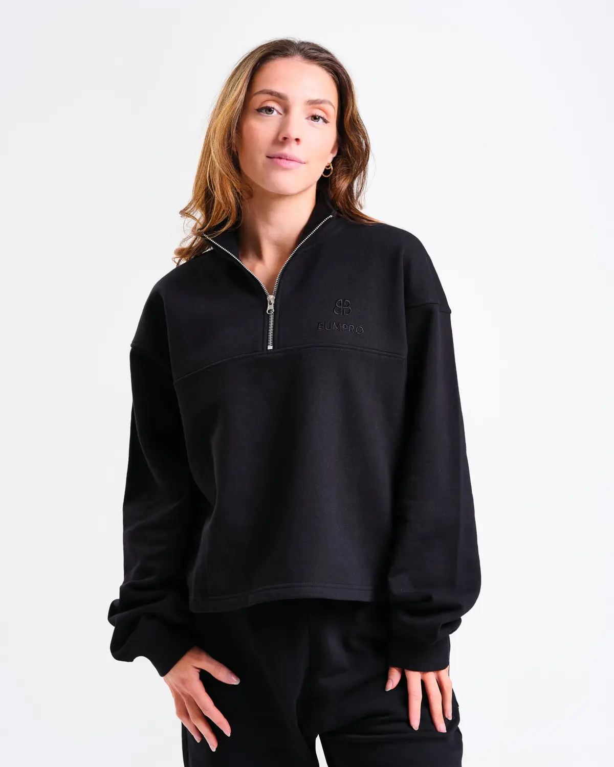 Bumpro BP 1/2 Zip Sweater Black