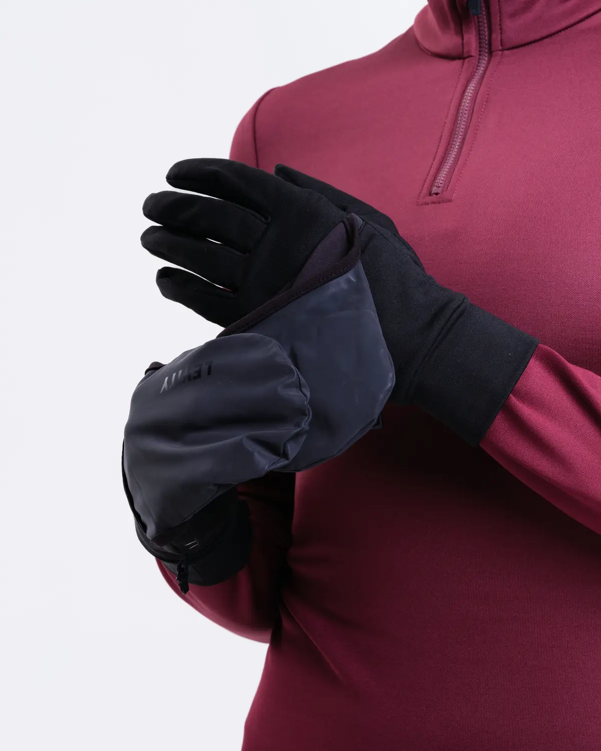 LEVITY Running Foldable Glove Black