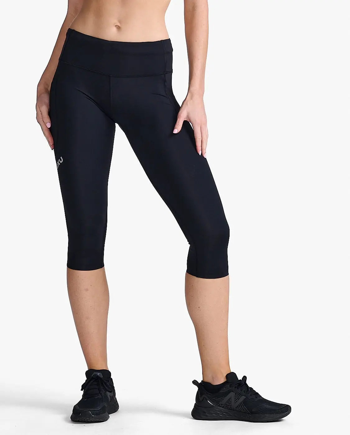 2XU Aero Mid-Rise Comp 3/4 Tights Black/Silver