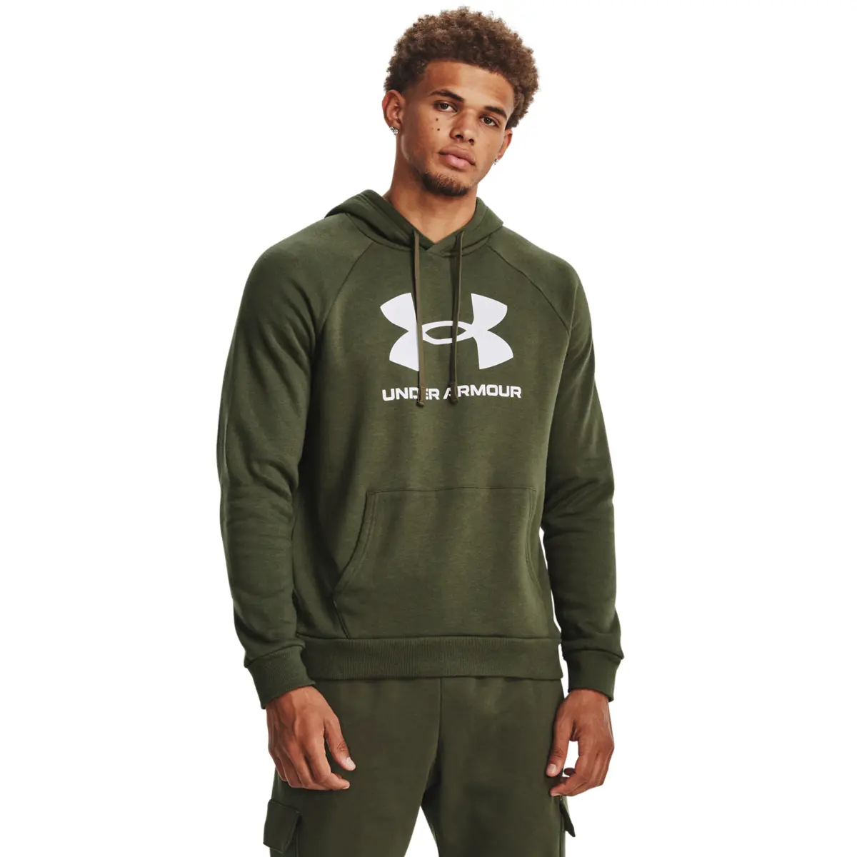UA Rival Fleece Logo HD Marine OD Green