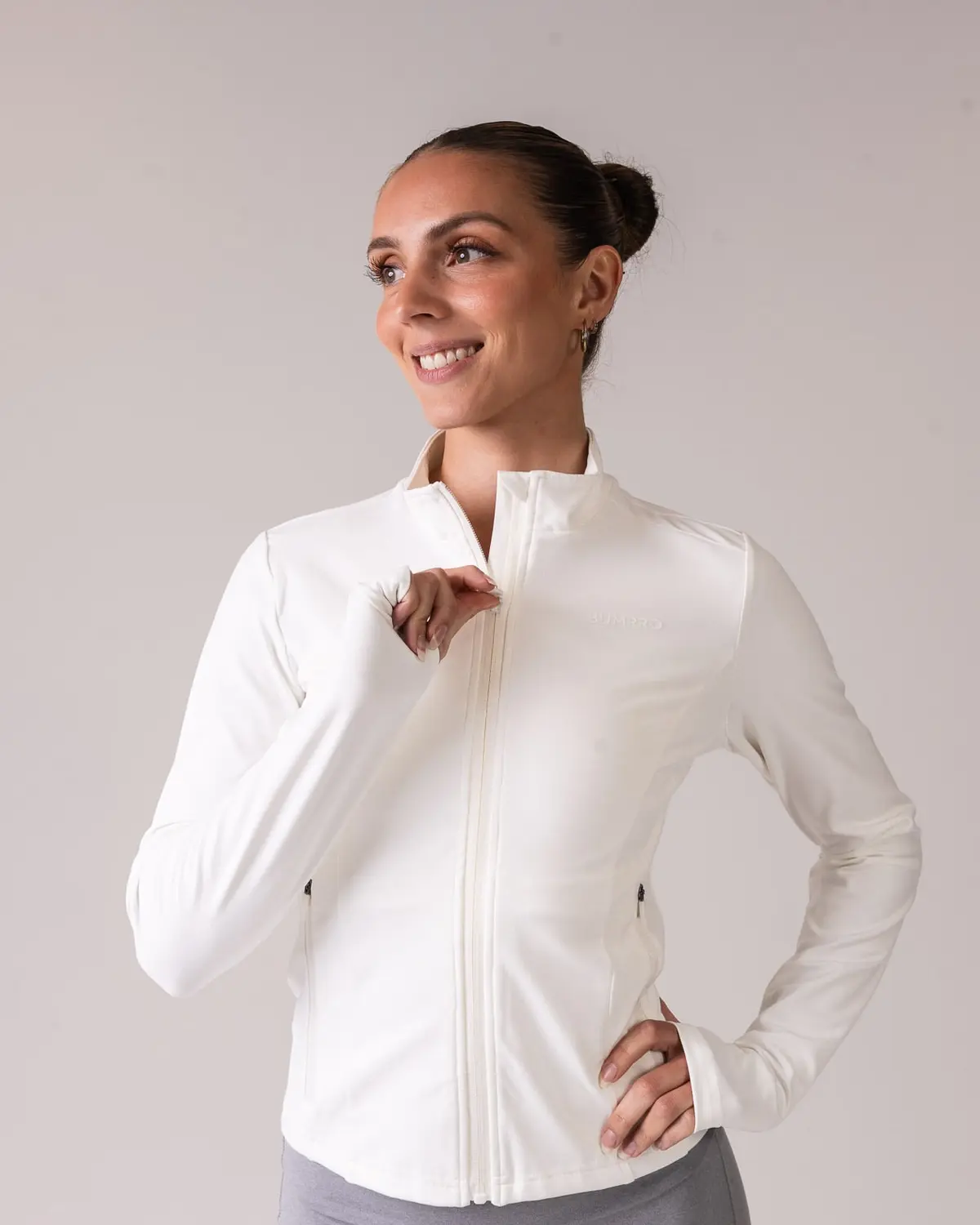 Bumpro Lively Zip Up Jacket White