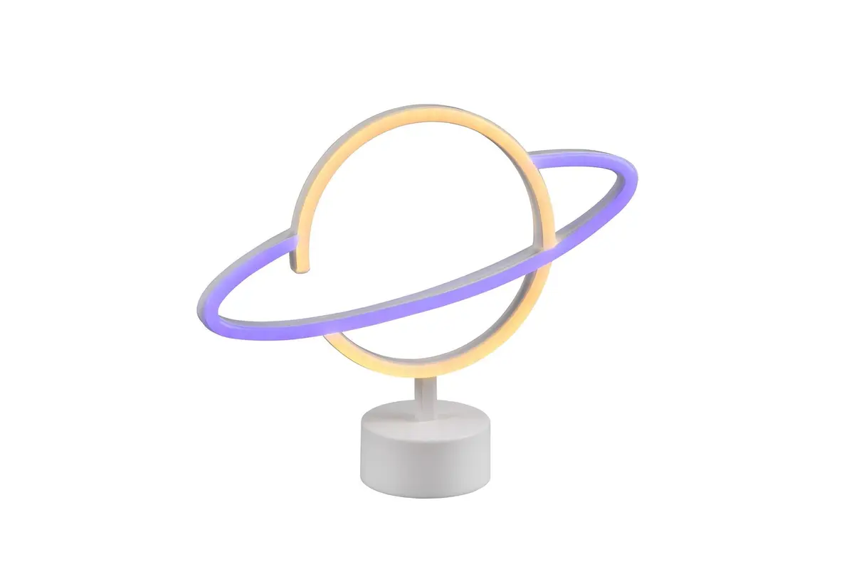 Planet LED-Bordlampe Hvit