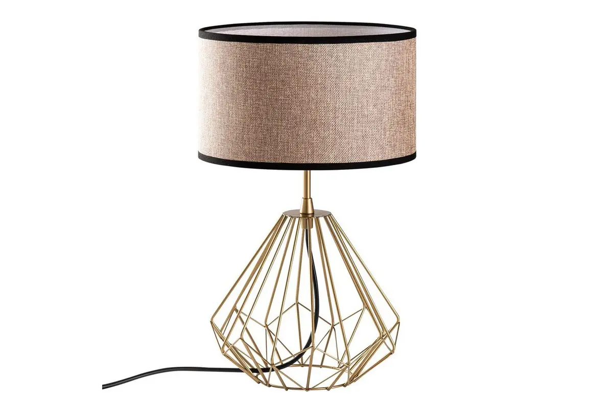 Bordlampe Almasi Beige / Gull
