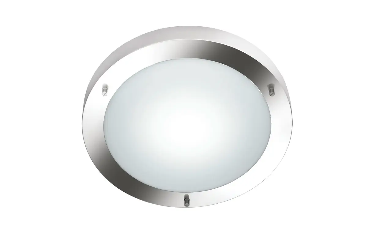 Condus H2O Plafond 1xE27 børstet stål IP44