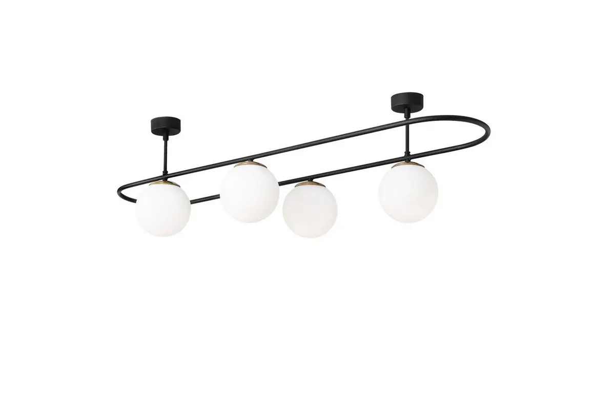 Taklampe Wynel Black / White Fire sokkel