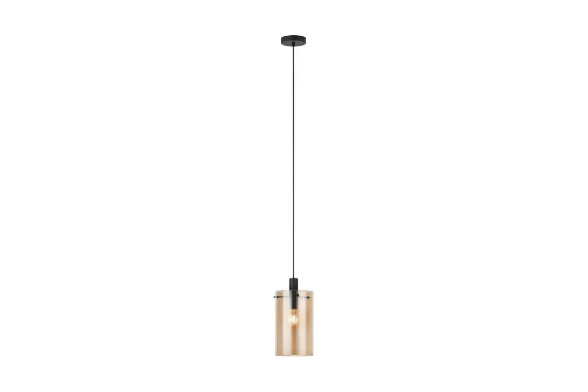 Takpendel Eglo Polverara Svart/Amber 1 lampe