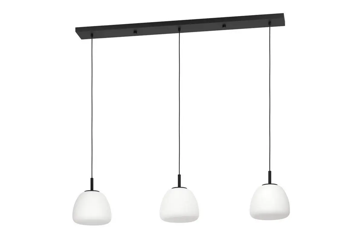 Takpendel Eglo Balmes Svart/Opalhvit med 3 Lamper