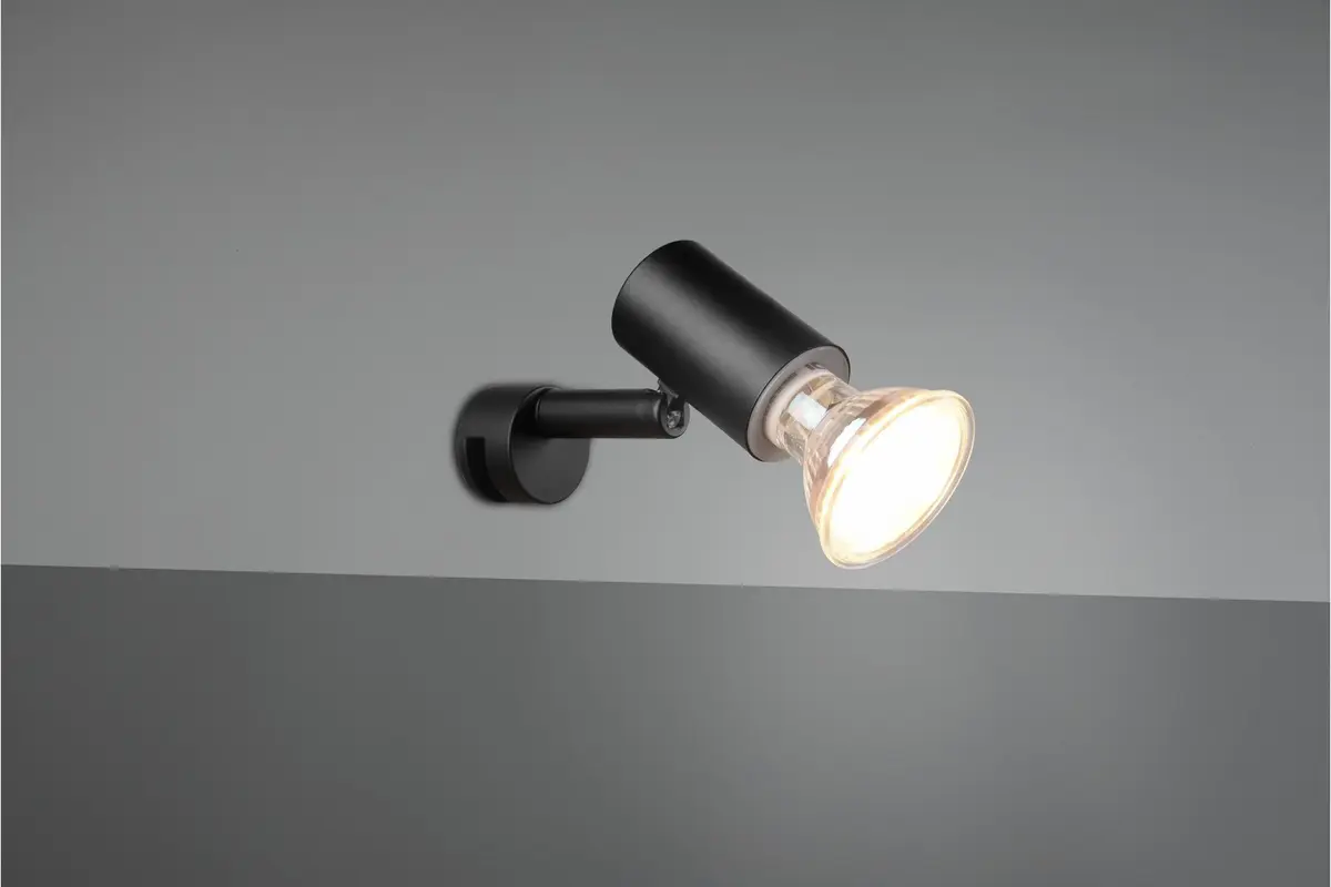 Trio Lighting Lorenzo H2O vegglampe 1L GU10 matt svart