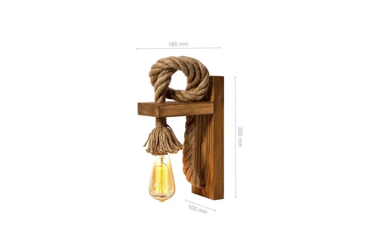 Vegg lampe Dralen Brun / Gull