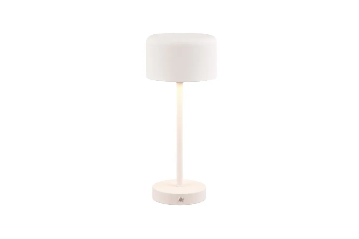 Trio Lighting Jeff LED Bordlampe Matt Hvit Oppladbar