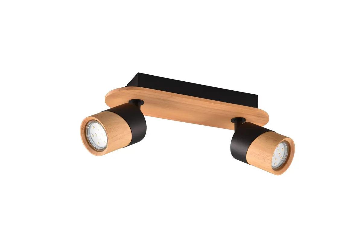 Trio Lighting Aruni Spotlight 2L GU10 Tre/Matt Svart