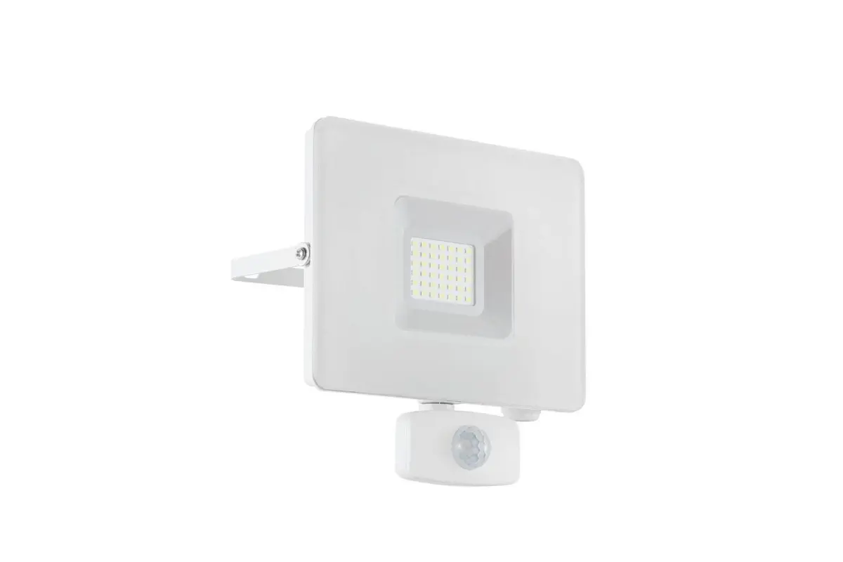 Veggstrålkaster Utendørs Eglo Faedo 3 med Sensor 30W, Hvit