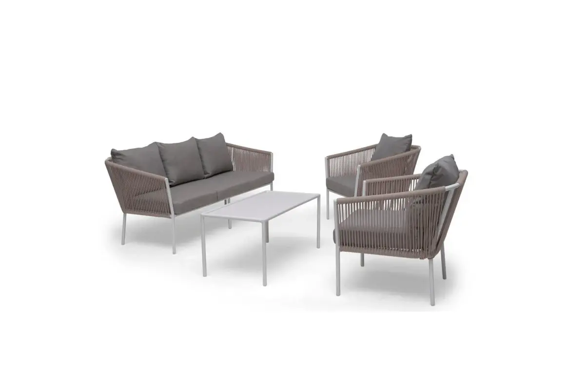 Hillerstorp Lersund sofagruppe utendørs hvit/beige
