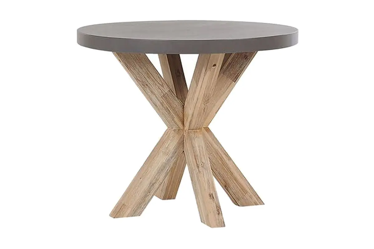 Rundt hagebord betongeffekt 90 cm OLBIA