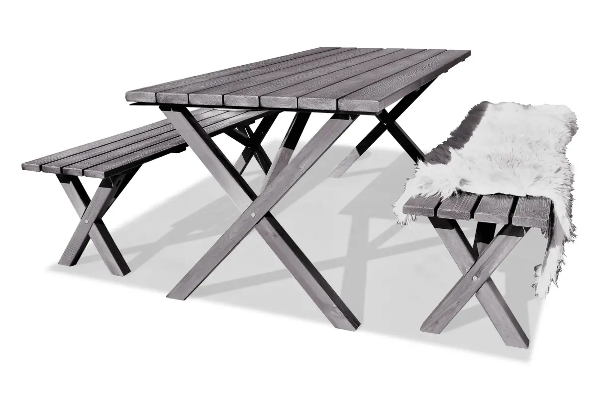 Spisegruppe Scottsdale Fasta 190 + 6 Kungshamn Stol Shabby C