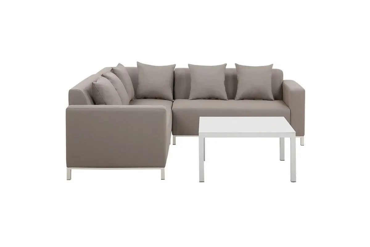 Hörnsoffa Beliani Belize Beige||White
